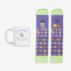 Kit Taza + Calcetines "Te quiero mochi mochi"