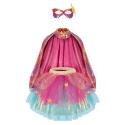 Disfraz Superheroína Super-Duper Pink-Gold 4-6 Años