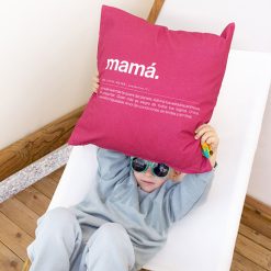 Alternative view of Funda Cojín "Mamá" Definición. Rosa