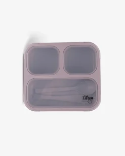 Fiambrera compartimentos Petit Bento con Cubiertos Purple Citron