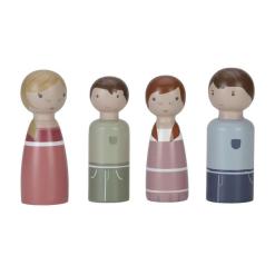 Set Familia Rosa Casa Muñecas Little Dutch