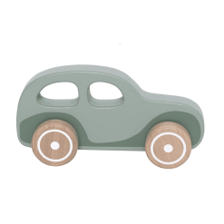 Coche Familiar retro verde Madera