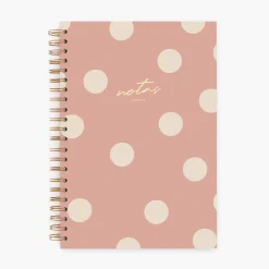 Cuaderno Grande A4 Topos Dusty Pink