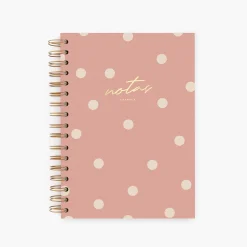 Cuaderno Charuca Mediano A5 Topos Dusty Pink