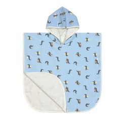 Poncho Toalla Crocodile sky Blue