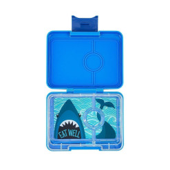 Fiambrera Yumbox snack Surf Blue Shark 3 divisiones