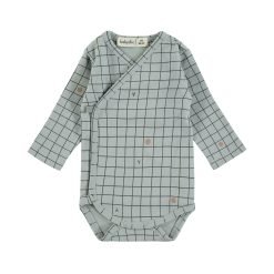 Body cruzado manga larga Checks Blue Babyclic