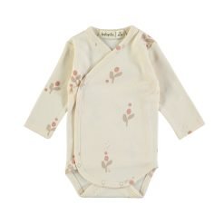 Body cruzado manga larga Flor Cream Babyclic