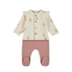 Conjunto Bebé Flor Cream Babyclic