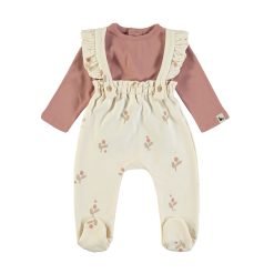 Peto con Camiseta Flor Cream Babyclic