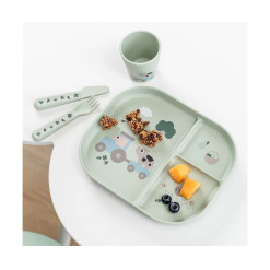 Alternative view of Set Vajilla con Ventosa Foodie Tiny Farm Green