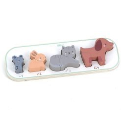 Puzzle encajable Animales de madera aprendo a contar