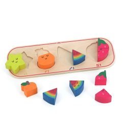 Alternative view of Puzzle encajable Frutas de madera aprendo a contar