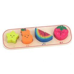 Puzzle encajable Frutas de madera aprendo a contar