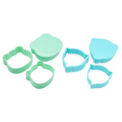 2 Cortadores Sándwich Bear + Shark 3 en 1