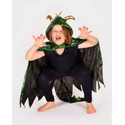 Alternative view of Disfraz Capa Dragón Verde 3-8 Años – Den Goda Fen