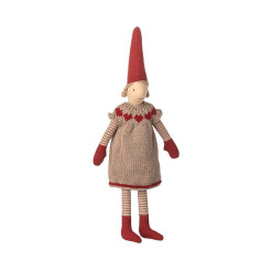 Duende Pixy Chica Talla 2 con Vestido Navideño