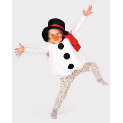 Disfraz Muñeco de Nieve con Sombrero 2-4 Años
