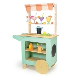 Alternative view of Carrito de bebidas de madera – Tender Leaf