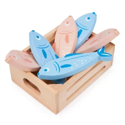Caja de madera con pescados - Mentari
