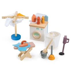 Lavandería para Casa de muñecas de madera