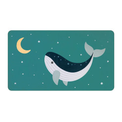 Toalla Playa Microfibra Whale Teal