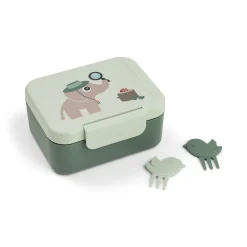 Fiambrera pequeña con separador Tiny Trails Green