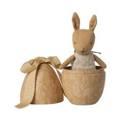 Huevo de Pascua con microconejo, Amarillo crema