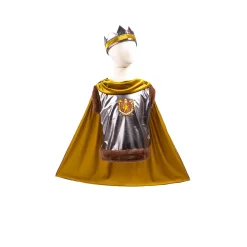 Disfraz de caballero Sir Wolfheart con túnica, capa y corona