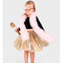 Alternative view of Set Disfraz Disco con Tutú Gold Pink